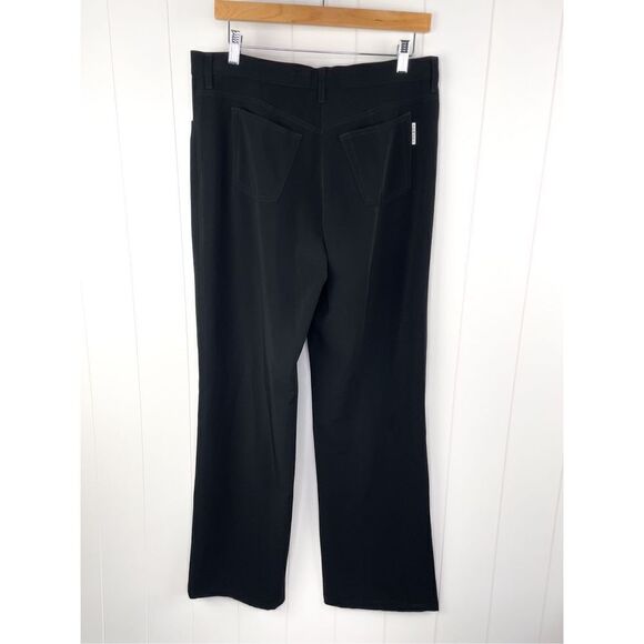 Armani Collezioni Y2K 2006 Wide Leg Black Trouser Jeans Size 10 - Picture 11 of 12